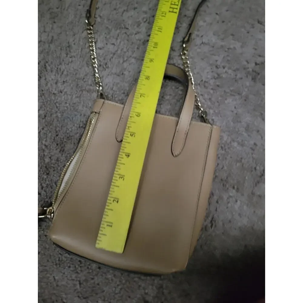 INC International Concepts Faux Leather Rachell Mini Crossbody Bag Tan NWOT